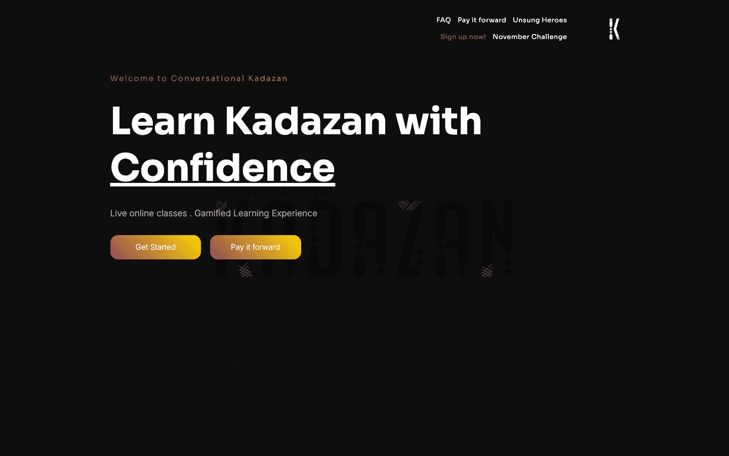 Conversational Kadazan website, built by First Step Creatives
